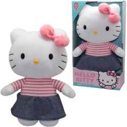 Peluche - GPTOYS - HELLO KITTY - HKT131 - Modele robe denim - 30 cm -