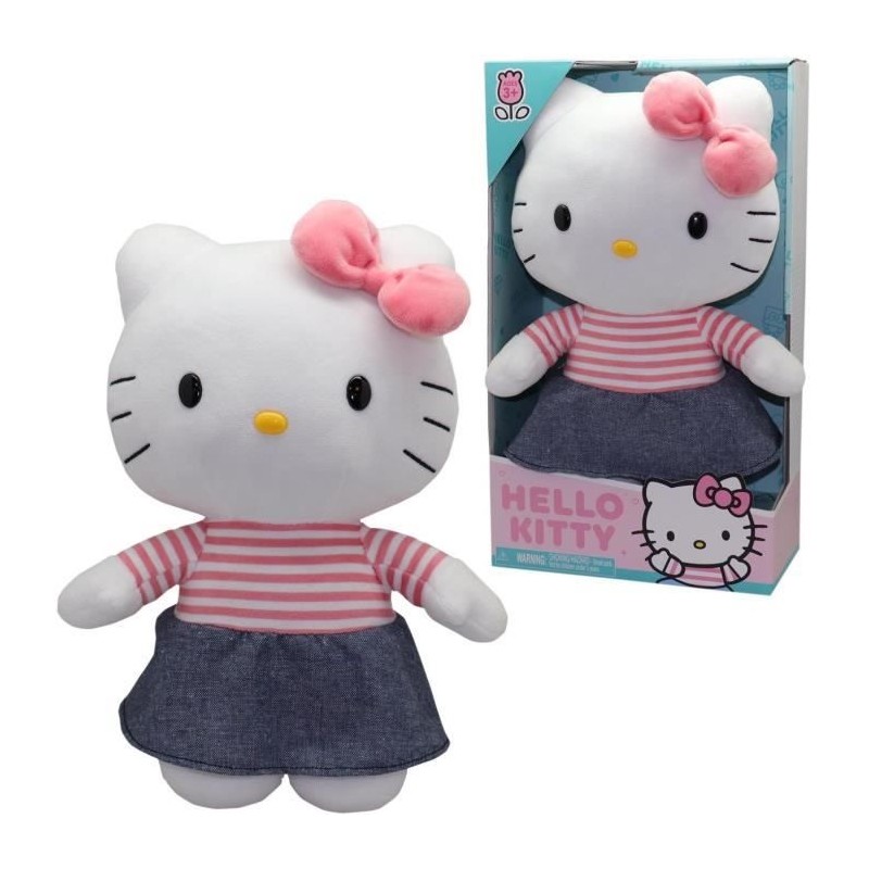 Peluche - GPTOYS - HELLO KITTY - HKT131 - Modele robe denim - 30 cm - Peluche - GPTOYS - HELLO KITTY - HKT131 - Modele robe denim - 30 cm -