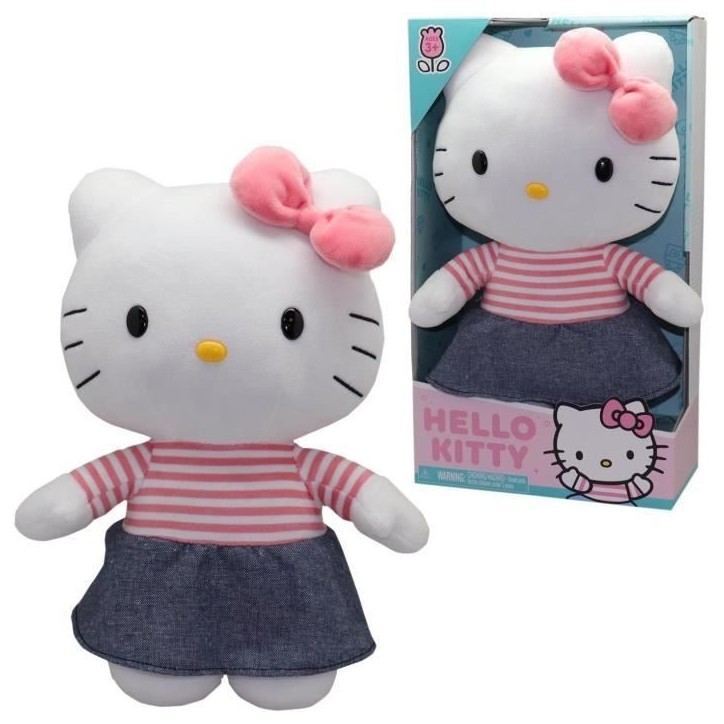 Peluche - GPTOYS - HELLO KITTY - HKT131 - Modele robe denim - 30 cm - Des 3 ans Peluche - GPTOYS - HELLO KITTY - HKT131 - Modele robe denim - 30 cm - Des 3 ans