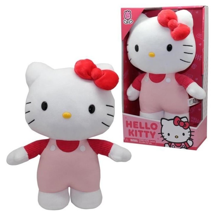 Peluche - GPTOYS - HELLO KITTY - HKT132 - Modele T-shirt rose - 30 cm - Des 3 ans