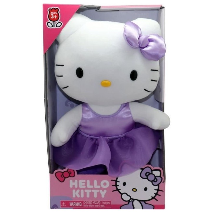 Peluche - GPTOYS - HELLO KITTY - HKT121 - Modele robe satin violette - 30 cm - Des 3 ans Peluche - GPTOYS - HELLO KITTY - HKT121 - Modele robe satin violette - 30 cm - Des 3 ans