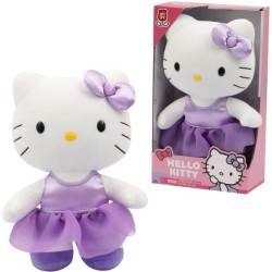 Peluche - GPTOYS - HELLO KITTY - HKT121 - Modele robe satin violette -
