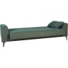 Canapé convertible 3 places - HENRY - Tissu vert foncé - 3 coussins