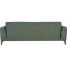 Canapé convertible 3 places - HENRY - Tissu vert foncé - 3 coussins