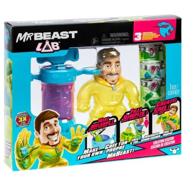Kit de création - MRBEAST LAB - Heroes of Goo Jit Zu - Pompe incluse - Figurine personnalisable - Accessoires fournis Kit de création - MRBEAST LAB - Heroes of Goo Jit Zu - Pompe incluse - Figurine personnalisable - Accessoires fournis