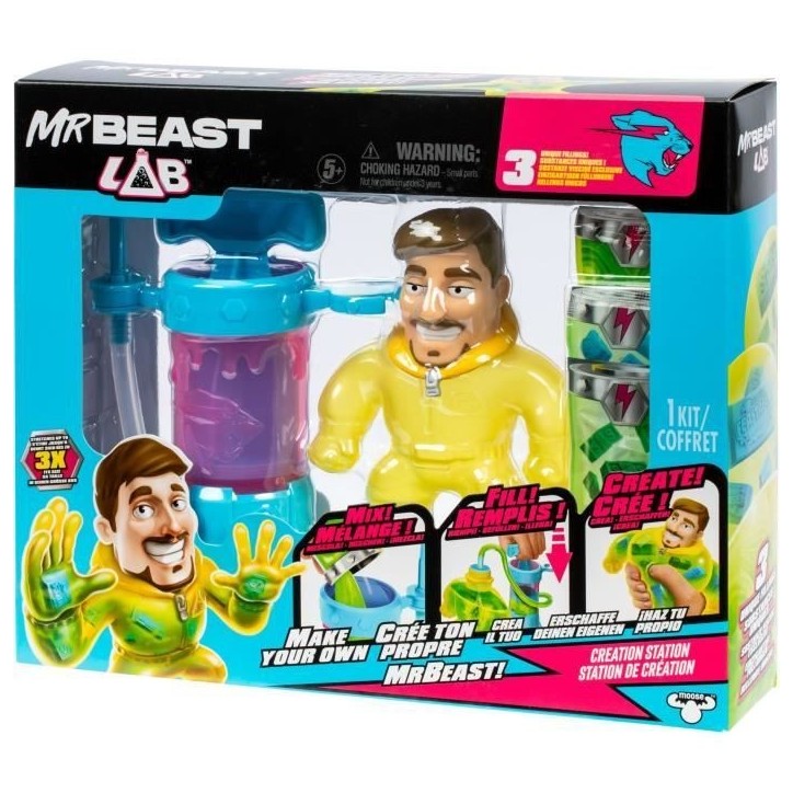 Kit de création - MRBEAST LAB - Heroes of Goo Jit Zu - Pompe incluse - Figurine personnalisable - Accessoires fournis Kit de création - MRBEAST LAB - Heroes of Goo Jit Zu - Pompe incluse - Figurine personnalisable - Accessoires fournis