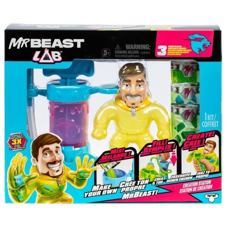 Kit de création - MRBEAST LAB - Heroes of Goo Jit Zu - Pompe incluse - Figurine personnalisable - Accessoires fournis Kit de création - MRBEAST LAB - Heroes of Goo Jit Zu - Pompe incluse - Figurine personnalisable - Accessoires fournis