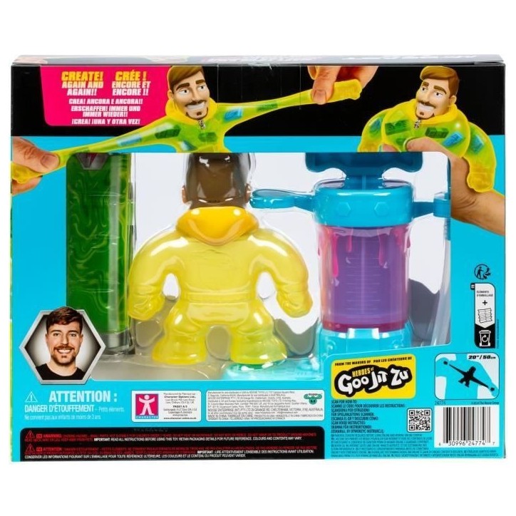 Kit de création - MRBEAST LAB - Heroes of Goo Jit Zu - Pompe incluse - Figurine personnalisable - Accessoires fournis Kit de création - MRBEAST LAB - Heroes of Goo Jit Zu - Pompe incluse - Figurine personnalisable - Accessoires fournis