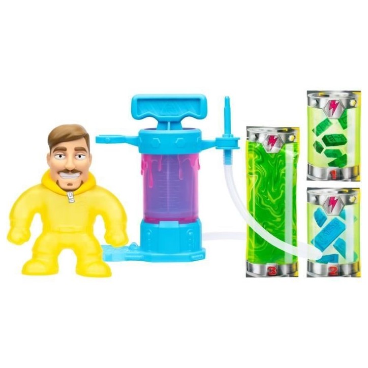 Kit de création - MRBEAST LAB - Heroes of Goo Jit Zu - Pompe incluse - Figurine personnalisable - Accessoires fournis Kit de création - MRBEAST LAB - Heroes of Goo Jit Zu - Pompe incluse - Figurine personnalisable - Accessoires fournis