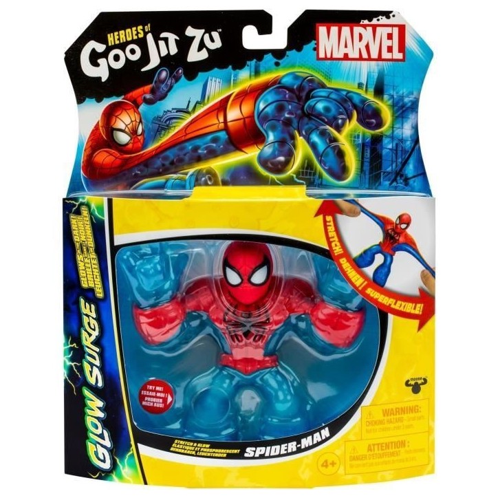 Spiderman Glow Surge 11cm - HERoeS OF GOO JIT ZU - MARVEL - Figurine lumineuse et extensible Spiderman Glow Surge 11cm - HERoeS OF GOO JIT ZU - MARVEL - Figurine lumineuse et extensible
