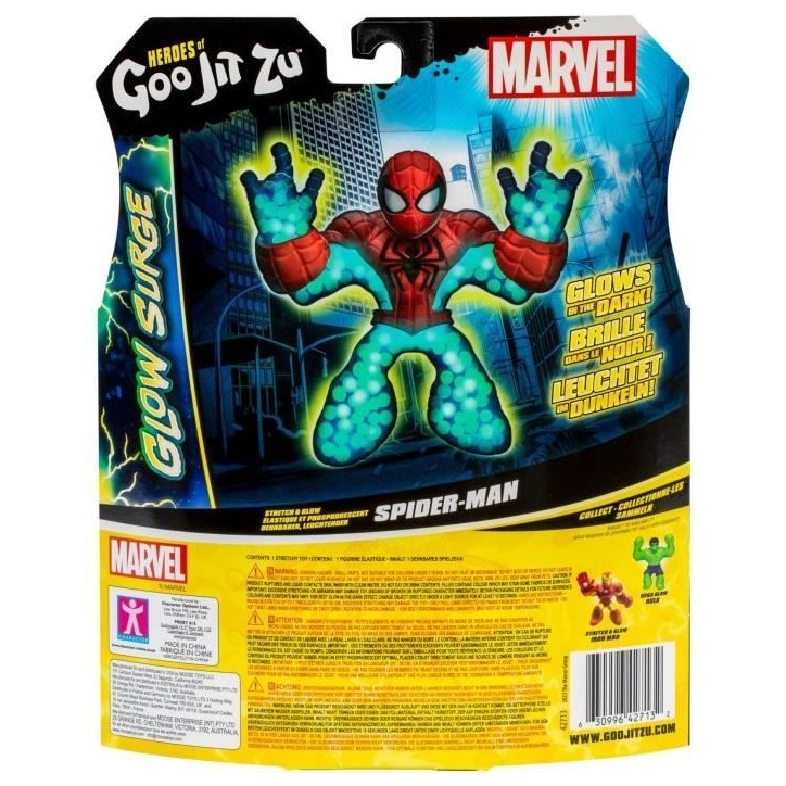 Spiderman Glow Surge 11cm - HERoeS OF GOO JIT ZU - MARVEL - Figurine lumineuse et extensible Spiderman Glow Surge 11cm - HERoeS OF GOO JIT ZU - MARVEL - Figurine lumineuse et extensible