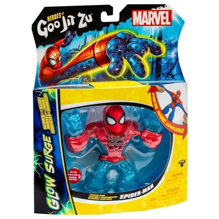 Spiderman Glow Surge 11cm - HERoeS OF GOO JIT ZU - MARVEL - Figurine lumineuse et extensible Spiderman Glow Surge 11cm - HERoeS OF GOO JIT ZU - MARVEL - Figurine lumineuse et extensible