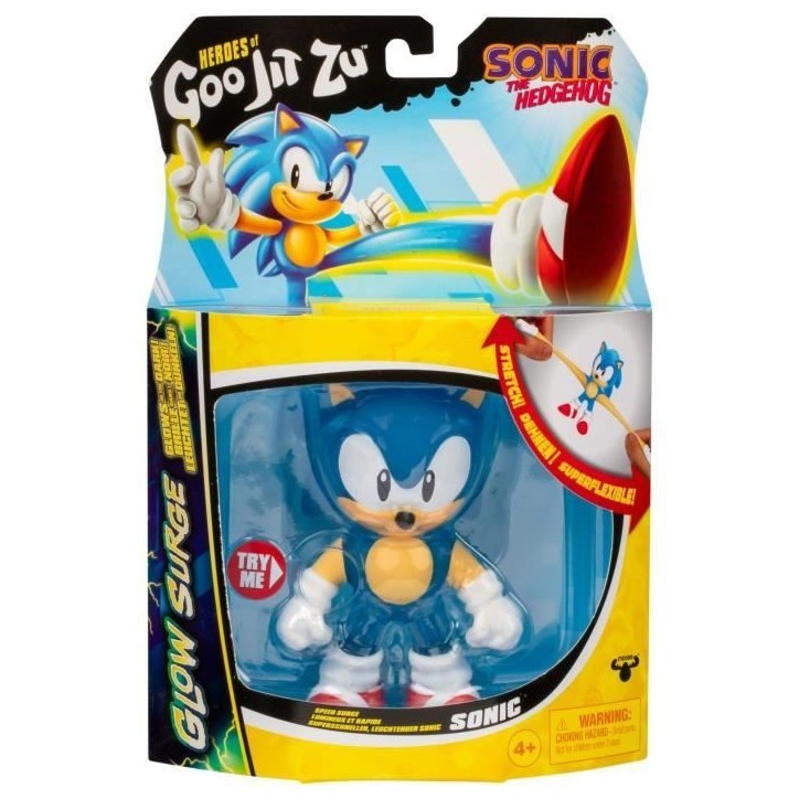 Sonic Glow Surge 13cm - HERoeS OF GOO JIT ZU - SONIC - Figurine lumineuse et extensible Sonic Glow Surge 13cm - HERoeS OF GOO JIT ZU - SONIC - Figurine lumineuse et extensible