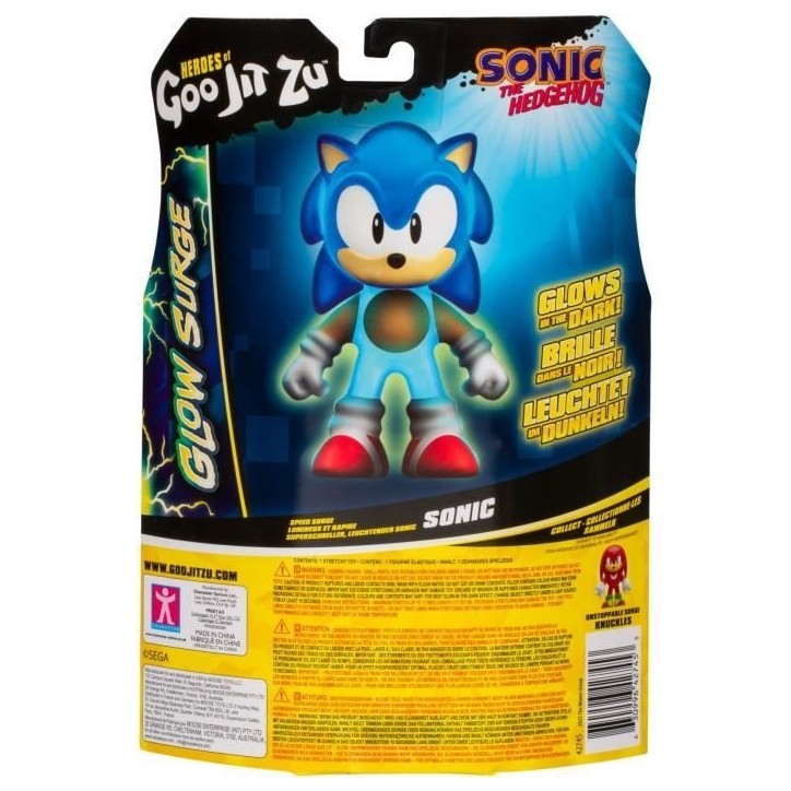 Sonic Glow Surge 13cm - HERoeS OF GOO JIT ZU - SONIC - Figurine lumineuse et extensible Sonic Glow Surge 13cm - HERoeS OF GOO JIT ZU - SONIC - Figurine lumineuse et extensible