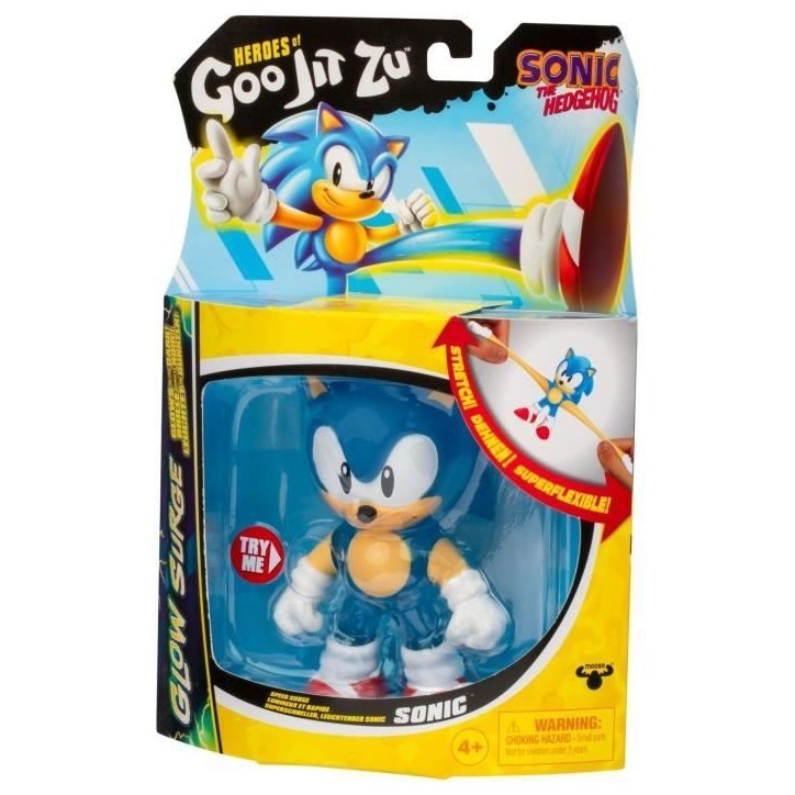 Sonic Glow Surge 13cm - HERoeS OF GOO JIT ZU - SONIC - Figurine lumineuse et extensible Sonic Glow Surge 13cm - HERoeS OF GOO JIT ZU - SONIC - Figurine lumineuse et extensible