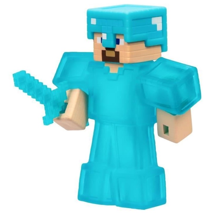 Figurine extensible - GOO JIT ZU - Minecraft Steeve - 11 cm - Texture élastique - Extensible 3x Figurine extensible - GOO JIT ZU - Minecraft Steeve - 11 cm - Texture élastique - Extensible 3x