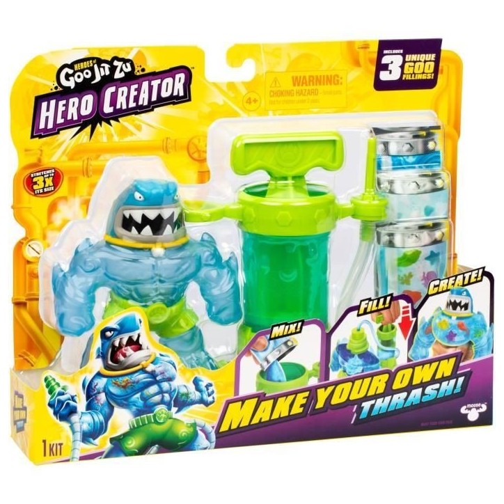 Figurine Hero Creator Thrash 11cm - HERoeS OF GOO JIT ZU - Kit de création de texture personnalisée Figurine Hero Creator Thrash 11cm - HERoeS OF GOO JIT ZU - Kit de création de texture personnalisée