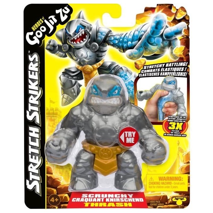 Figurine Stretch Strikers 11cm (Asst Aléatoire) - HERoeS OF GOO JIT ZU - Héros gluants avec armures de guerriers Figurine Stretch Strikers 11cm (Asst Aléatoire) - HERoeS OF GOO JIT ZU - Héros gluants avec armures de guerriers