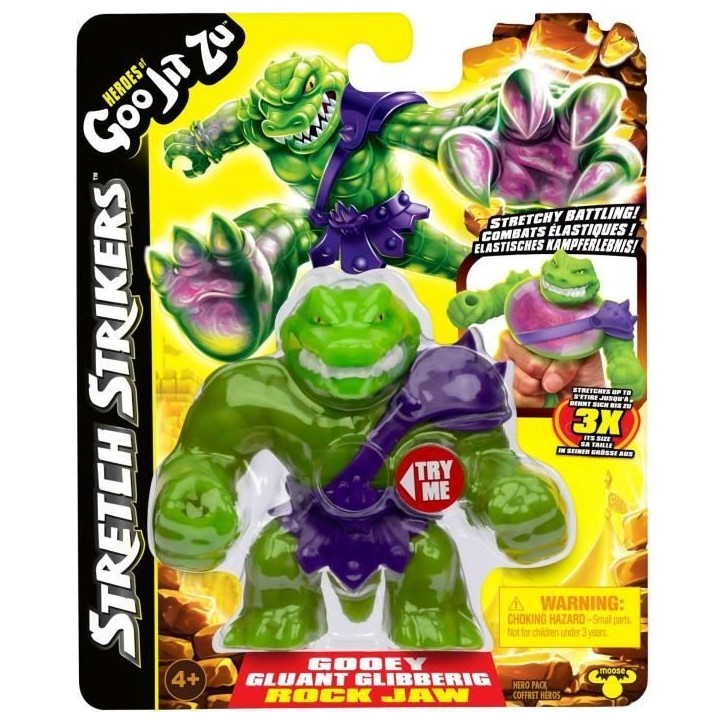 Figurine Stretch Strikers 11cm (Asst Aléatoire) - HERoeS OF GOO JIT ZU - Héros gluants avec armures de guerriers Figurine Stretch Strikers 11cm (Asst Aléatoire) - HERoeS OF GOO JIT ZU - Héros gluants avec armures de guerriers