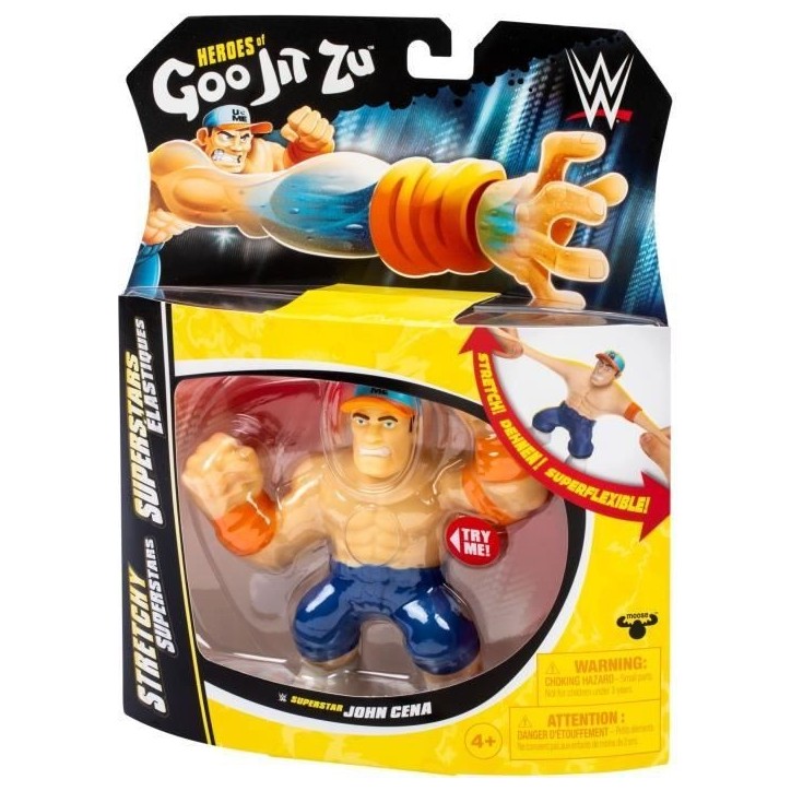 Figurine extensible - GOO JIT ZU WWE - John Cena - 11 cm - Texture élastique - Extensible 3x Figurine extensible - GOO JIT ZU WWE - John Cena - 11 cm - Texture élastique - Extensible 3x