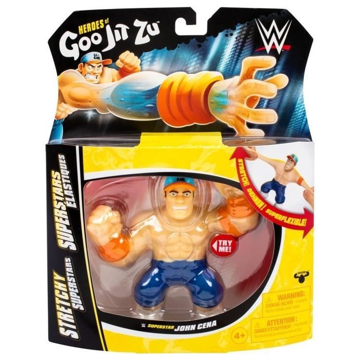 Figurine extensible - GOO JIT ZU WWE - John Cena - 11 cm - Texture élastique - Extensible 3x Figurine extensible - GOO JIT ZU WWE - John Cena - 11 cm - Texture élastique - Extensible 3x