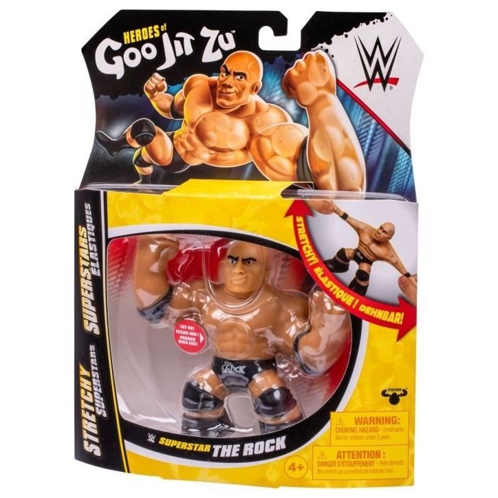 Figurine extensible - GOO JIT ZU WWE - The Rock - 11 cm - Texture élastique - Extensible 3x Figurine extensible - GOO JIT ZU WWE - The Rock - 11 cm - Texture élastique - Extensible 3x