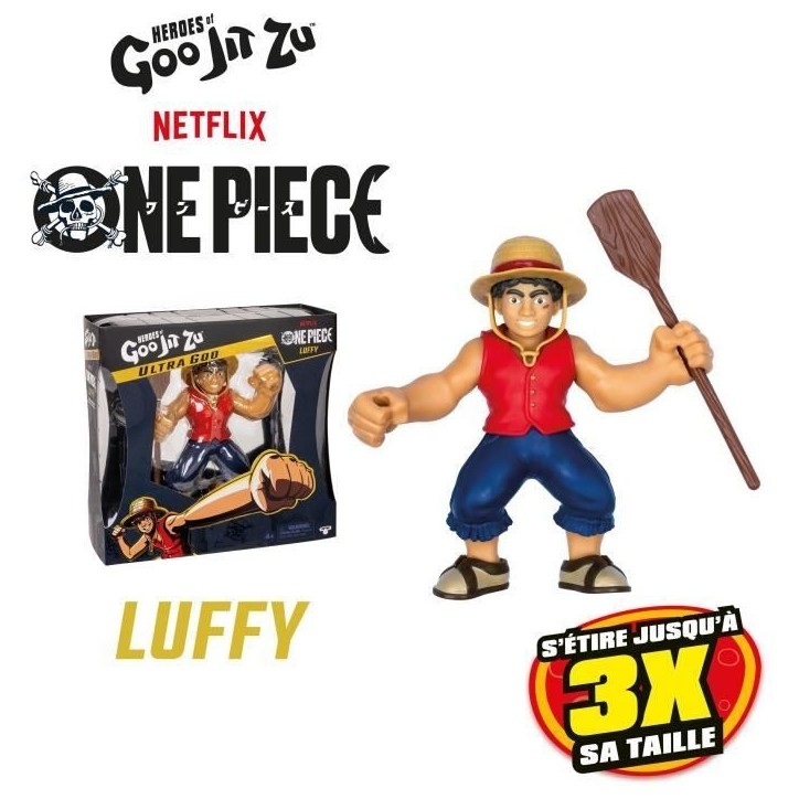 Ultragoo Luffy 17cm - HERoeS OF GOO JIT ZU - ONE PIECE - Figurine extensible avec accessoires Ultragoo Luffy 17cm - HERoeS OF GOO JIT ZU - ONE PIECE - Figurine extensible avec accessoires