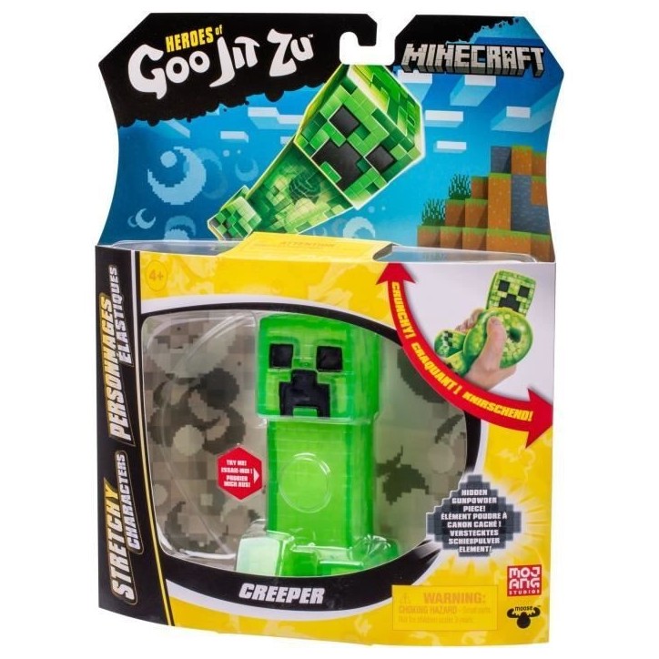 Figurine extensible - GOO JIT ZU - Minecraft Creeper - 11 cm - Texture élastique - Extensible 3x Figurine extensible - GOO JIT ZU - Minecraft Creeper - 11 cm - Texture élastique - Extensible 3x