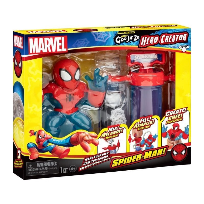 Figurine - HERoeS OF GOO JIT ZU - MARVEL - Creator Spiderman - 11 cm Figurine - HERoeS OF GOO JIT ZU - MARVEL - Creator Spiderman - 11 cm