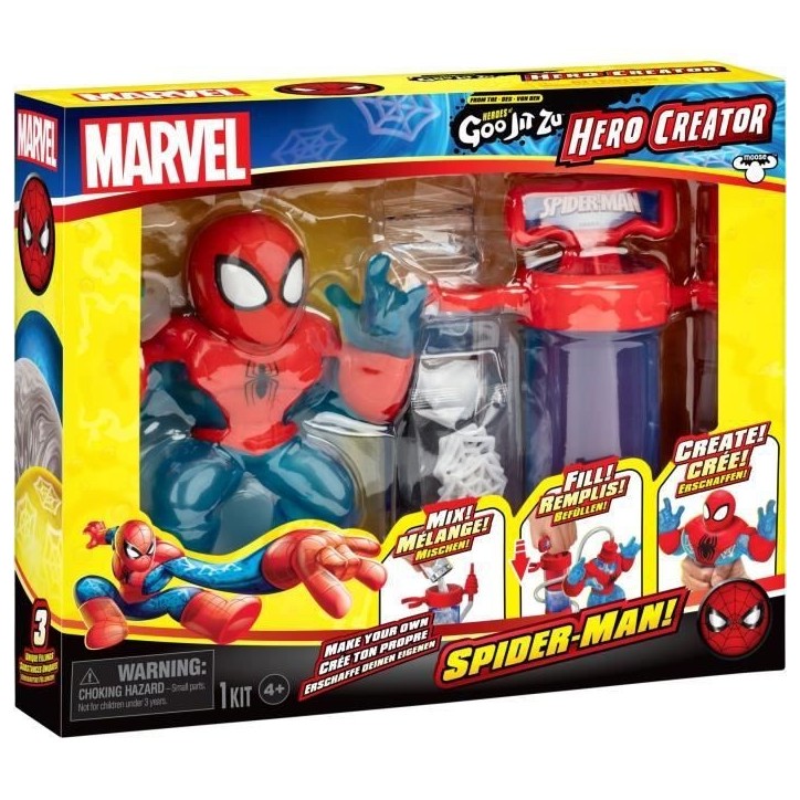Figurine - HERoeS OF GOO JIT ZU - MARVEL - Creator Spiderman - 11 cm Figurine - HERoeS OF GOO JIT ZU - MARVEL - Creator Spiderman - 11 cm