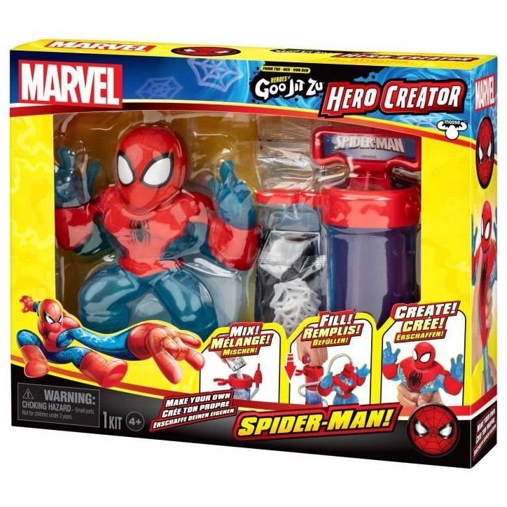 Figurine - HERoeS OF GOO JIT ZU - MARVEL - Creator Spiderman - 11 cm Figurine - HERoeS OF GOO JIT ZU - MARVEL - Creator Spiderman - 11 cm