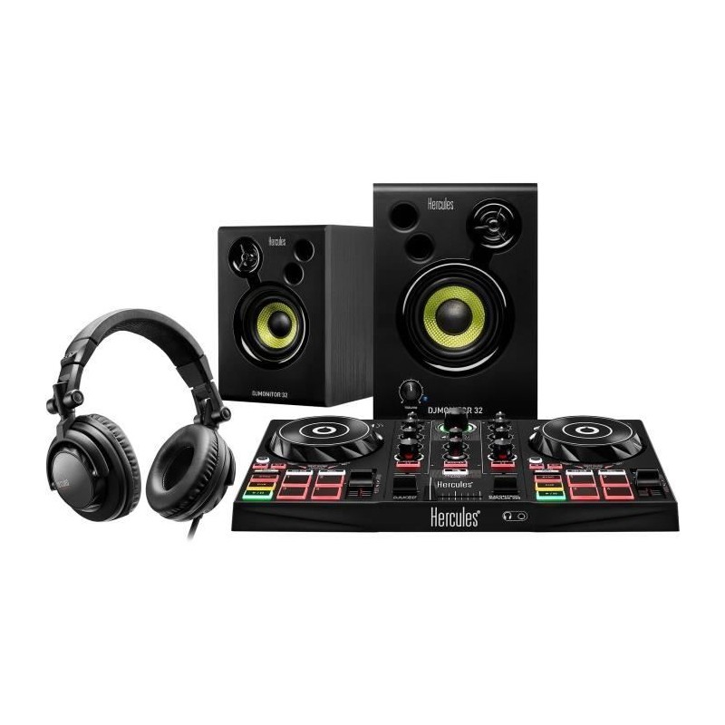 HERCULES DJLEARNING KIT MK2 - Kit DJ tout-en-un pour apprendre a mixer HERCULES DJLEARNING KIT MK2 - Kit DJ tout-en-un pour apprendre a mixer