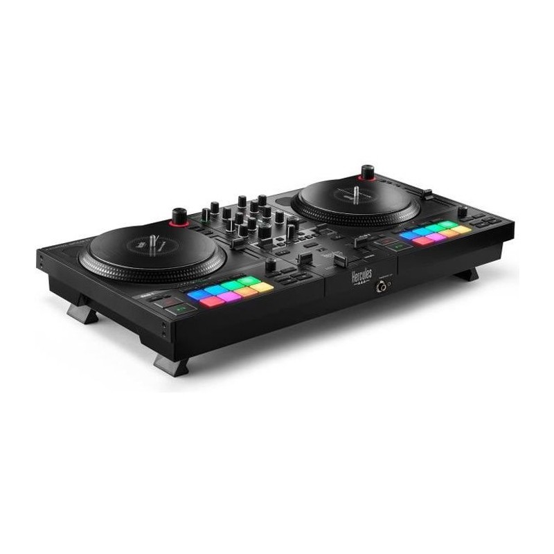 HERCULES DJCONTROL INPULSE T7 - Contrôleur DJ motorisé noir avec deu HERCULES DJCONTROL INPULSE T7 - Contrôleur DJ motorisé noir avec deu