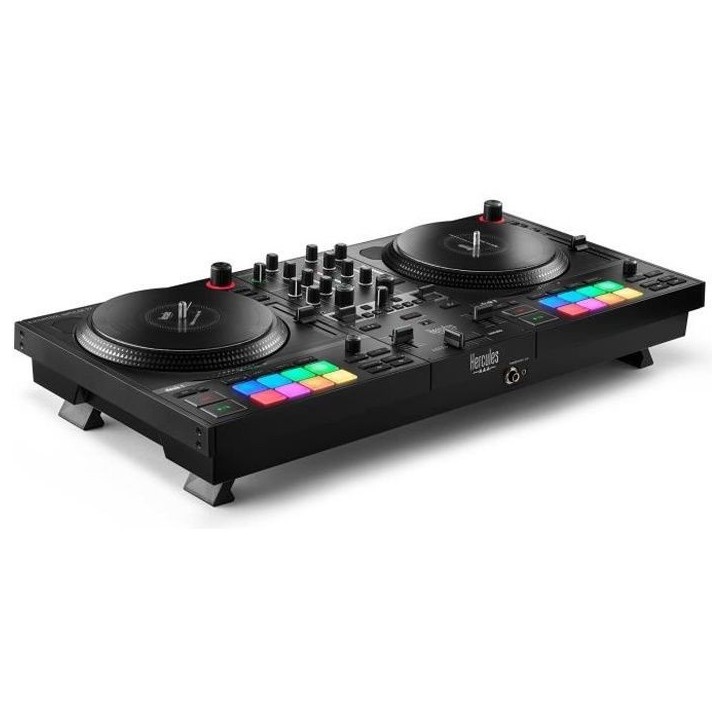 HERCULES DJCONTROL INPULSE T7 - Contrôleur DJ motorisé noir avec deux platines HERCULES DJCONTROL INPULSE T7 - Contrôleur DJ motorisé noir avec deux platines