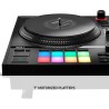 HERCULES DJCONTROL INPULSE T7 - Contrôleur DJ motorisé noir avec deu