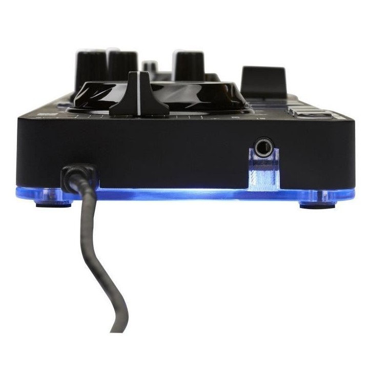 HERCULES DJ CONTROL STARLIGHT - Contrôleur DJ USB portatif - 2 pistes - 8 pads - Carte son intégrée - Serato DJ Lite inclus HERCULES DJ CONTROL STARLIGHT - Contrôleur DJ USB portatif - 2 pistes - 8 pads - Carte son intégrée - Serato DJ Lite inclus