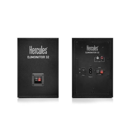 HERCULES DJMONITOR 32 - Enceintes de monitoring actives - 2 x 15W RMS - Woofer de 3 - Effet Stéréo - Noir