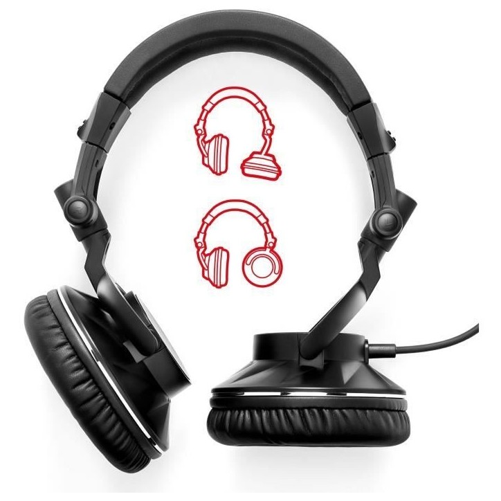 HERCULES HDP DJ60 - Casque Audio Circum-aural - Isolation de bruit - Noir HERCULES HDP DJ60 - Casque Audio Circum-aural - Isolation de bruit - Noir