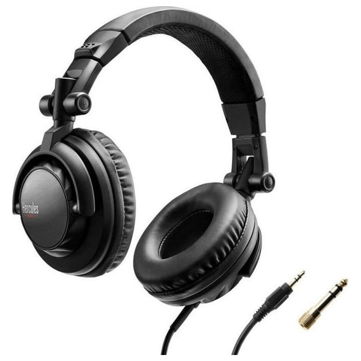 HERCULES HDP DJ45 - Casque DJ a haute performance - Pliable - Ecouteurs pivotants - Câble de 2m - Impédance 60 ohms - Noir HERCULES HDP DJ45 - Casque DJ a haute performance - Pliable - Ecouteurs pivotants - Câble de 2m - Impédance 60 ohms - Noir
