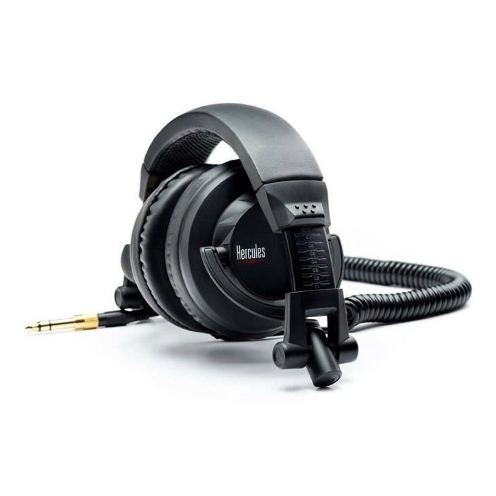 HERCULES HDP DJ45 - Casque DJ a haute performance - Pliable - Ecouteurs pivotants - Câble de 2m - Impédance 60 ohms - Noir HERCULES HDP DJ45 - Casque DJ a haute performance - Pliable - Ecouteurs pivotants - Câble de 2m - Impédance 60 ohms - Noir