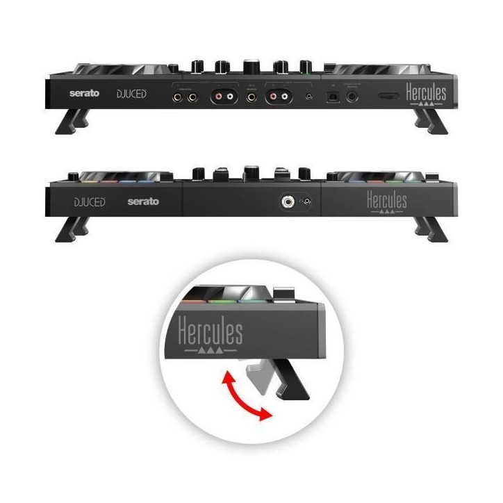 HERCULES DJCONTROL INPULSE 500 - Contrôleur DJ - Interface audio et mixeur hardware intégrés - 16 pads rétroéclaires (RGB) HERCULES DJCONTROL INPULSE 500 - Contrôleur DJ - Interface audio et mixeur hardware intégrés - 16 pads rétroéclaires (RGB)