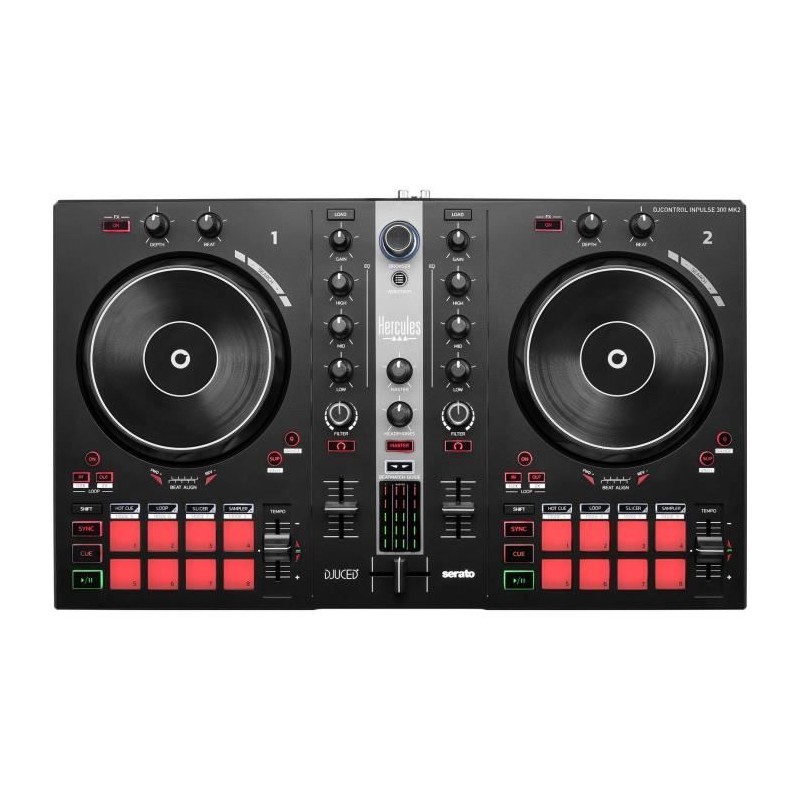 HERCULES DJ CONTROL INPULSE 300 MK2 - Contrôleur DJ USB - 2 voies - 1 HERCULES DJ CONTROL INPULSE 300 MK2 - Contrôleur DJ USB - 2 voies - 1
