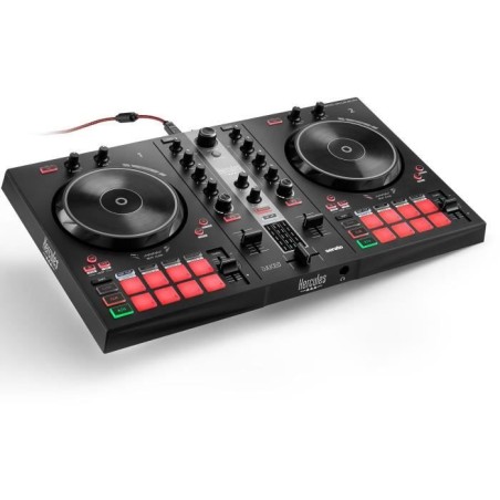 HERCULES DJ CONTROL INPULSE 300 MK2 - Contrôleur DJ USB - 2 voies - 16 pads - Logiciels et tutoriels - Carte son intégrée