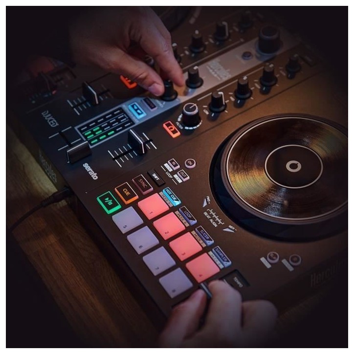 HERCULES DJ CONTROL INPULSE 300 MK2 - Contrôleur DJ USB - 2 voies - 16 pads - Logiciels et tutoriels - Carte son intégrée HERCULES DJ CONTROL INPULSE 300 MK2 - Contrôleur DJ USB - 2 voies - 16 pads - Logiciels et tutoriels - Carte son intégrée