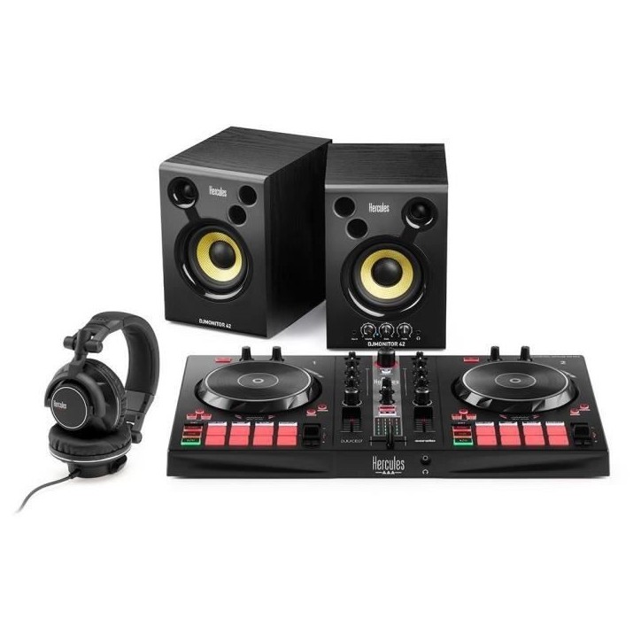 HERCULES DJ ESSENTIALS KIT - DJ Control Inpulse + Enceintes DJ Monitor 32 + Casques HDP DJ60 HERCULES DJ ESSENTIALS KIT - DJ Control Inpulse + Enceintes DJ Monitor 32 + Casques HDP DJ60