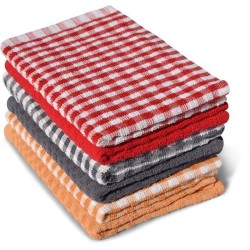 Lot de 6 torchons essuie-mains - HOME LINGE PASSION - 100% Coton - 45