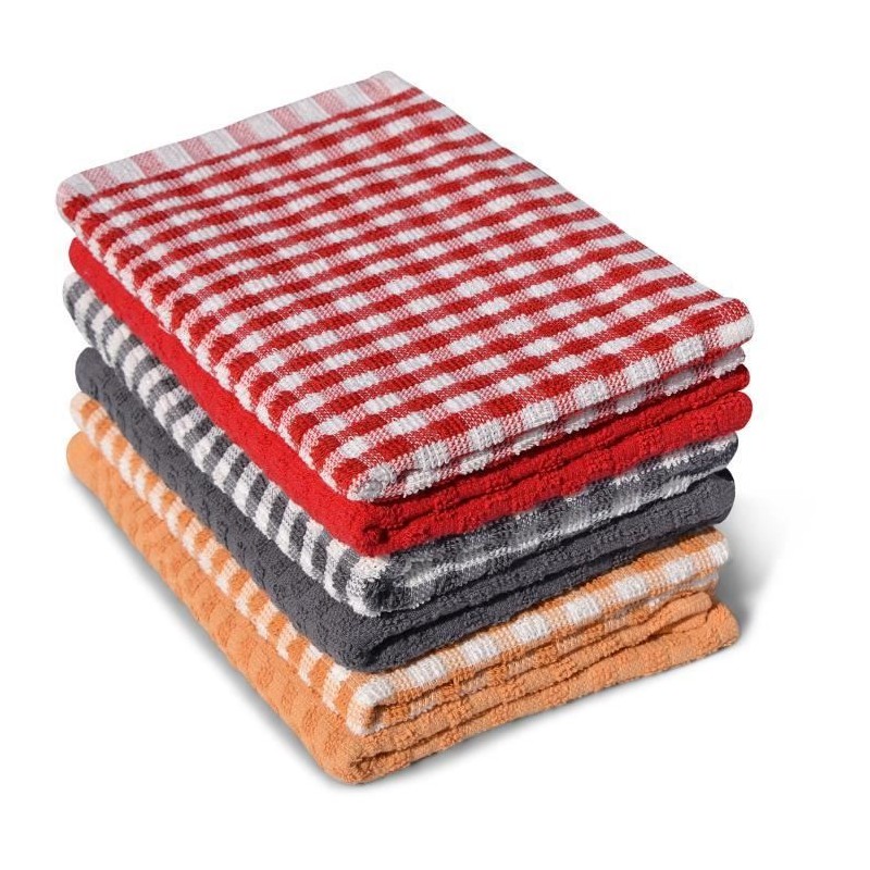 Lot de 6 torchons essuie-mains - HOME LINGE PASSION - 100% Coton - 45 Lot de 6 torchons essuie-mains - HOME LINGE PASSION - 100% Coton - 45