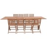 Ensemble repas de jardin 8 a 12 personnes - Table extensible 200/250/3
