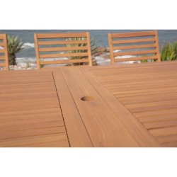 Ensemble repas de jardin 8 a 12 personnes - Table extensible 200/250/3