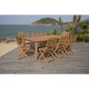 Ensemble repas de jardin 8 a 12 personnes - Table extensible 200/250/3